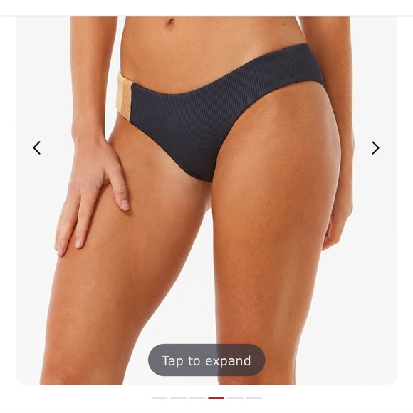 NWT Rip Curl Block Party Spliced Cheeky Bikini Bottom Beach Vacation Vibe Size L - Picture 9 of 9